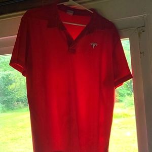 XL Red Tesla Polo.